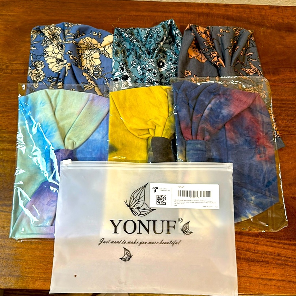 YONUF Boho Headbands For Women Wide Headband Yoga Workout Head Bands 6 Total